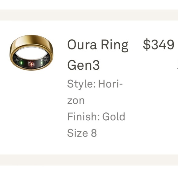 OURA RING -gen 3 horizon gold size 9 - Picture 2 of 2